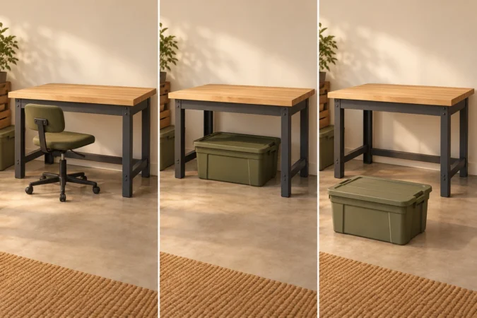 What Fits Under This Workbench? Check Storage, Seated Work and Retrieval